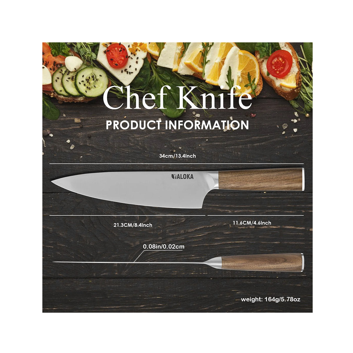 Chef Knife - 8-Inch Professional Japanese Kitchen Knife