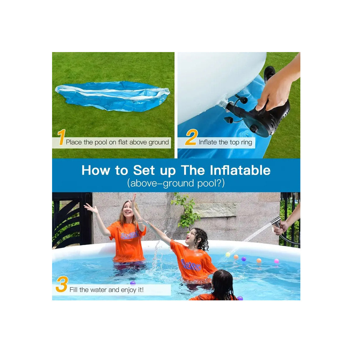 Butterfly Inflatable Swimming Pool 244x63