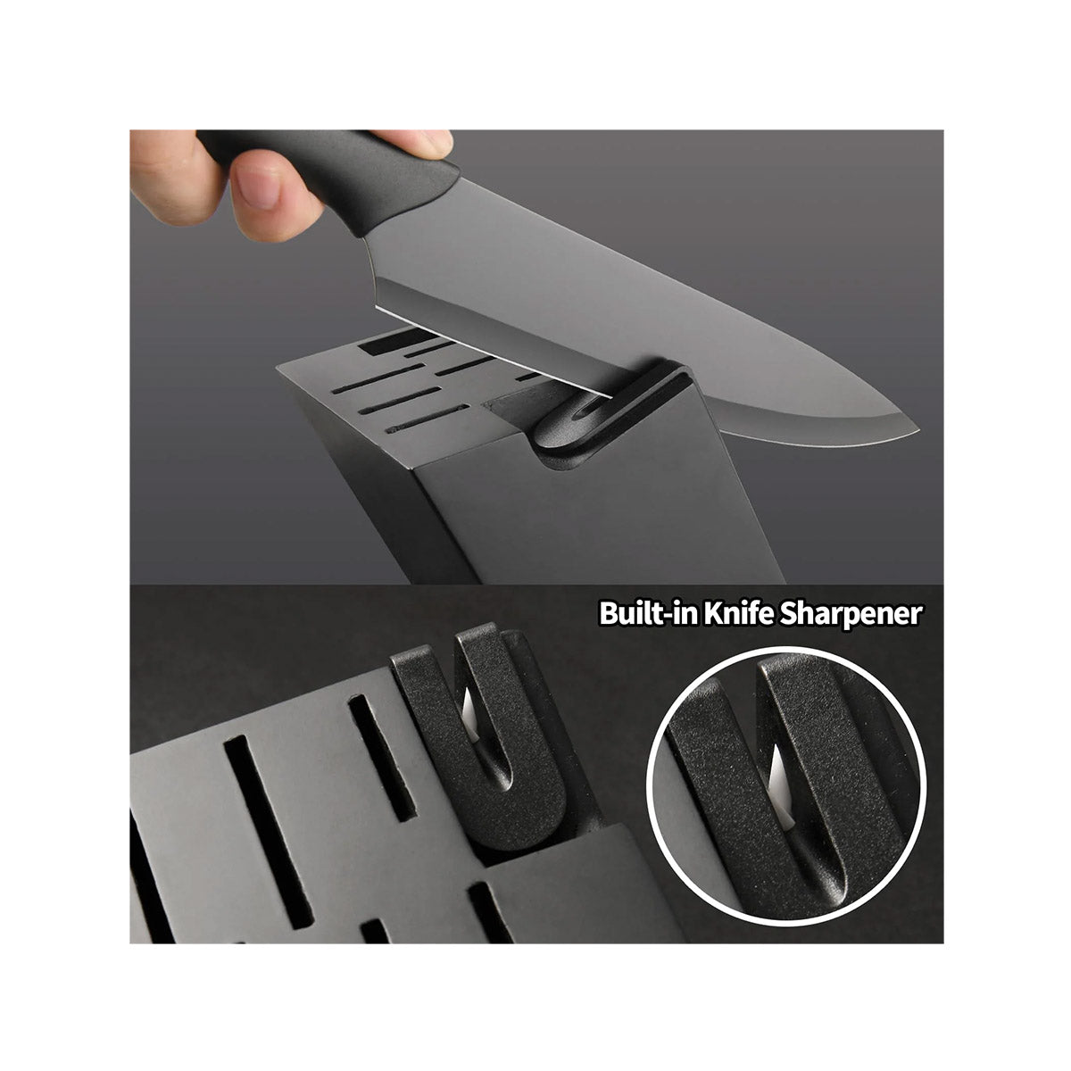 16 Pieces German Stainless Steel Knife Set With Cutting Board