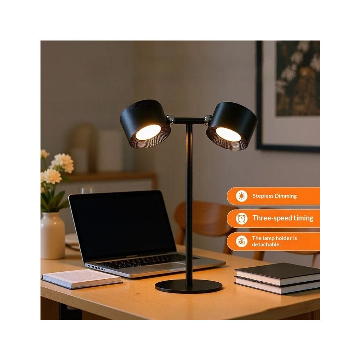 Charging Desk Lamp LED Soft Ambient Light