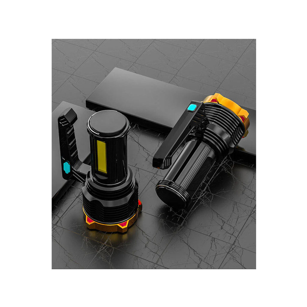 LED Torch USB Rechargeable COB Flashlight Spotlight Camping Light