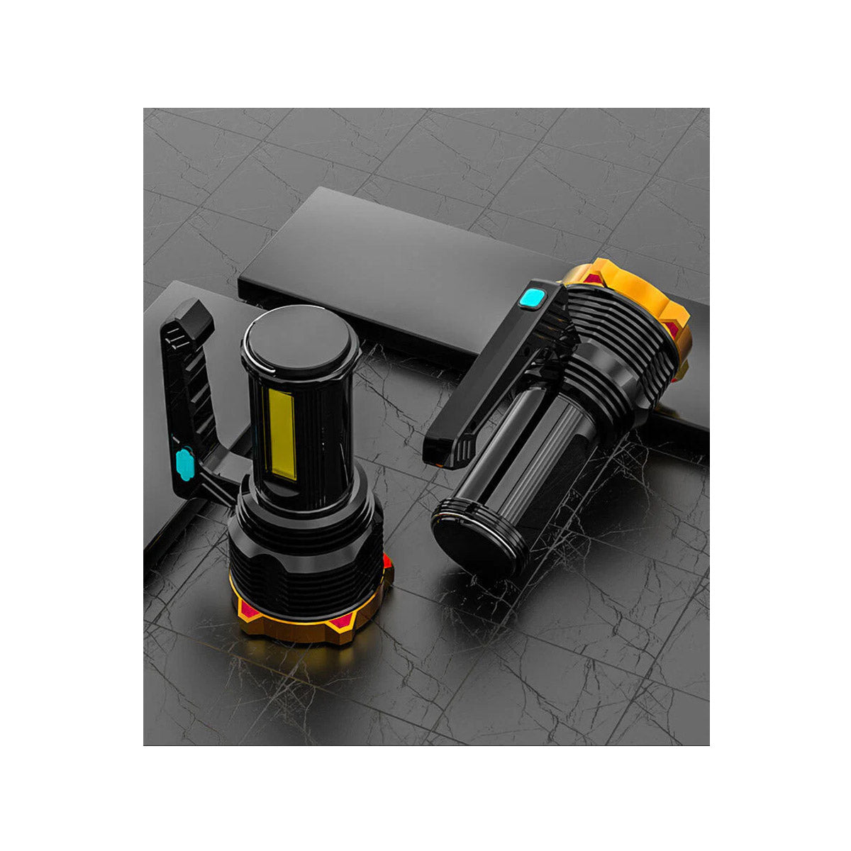 LED Torch USB Rechargeable COB Flashlight Spotlight Camping Light